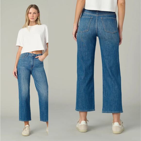 Joe’s Denim - NEW Joe’s Jeans Blake High Rise Wide Leg Cropped Jeans Blue Midwash Size: 25